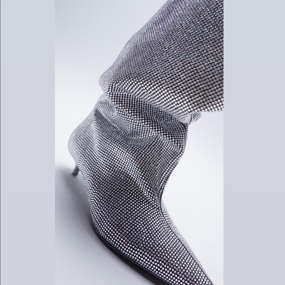 ZARA Heeled Sparkly Boot - Picture 3 of 3